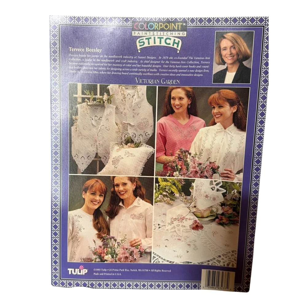 Vintage Tulip ColorPoint Paintstitching Stitch Transfer Booklets 1993 Lot of 4Of